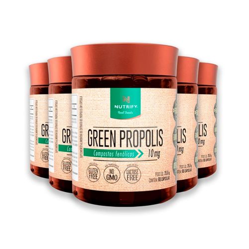Kit 5 Green Própolis 60 Cápsulas Nutrify