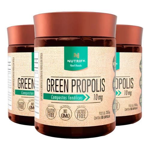 Kit 3 Green Propolis Nutrify 60 Cápsulas