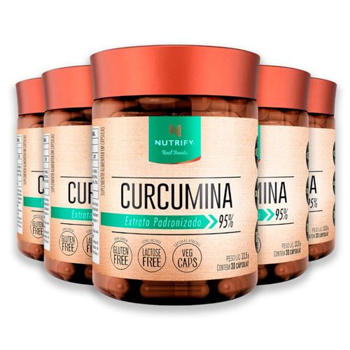 Kit 5 Cúrcuma Nutrify 30 Cápsulas