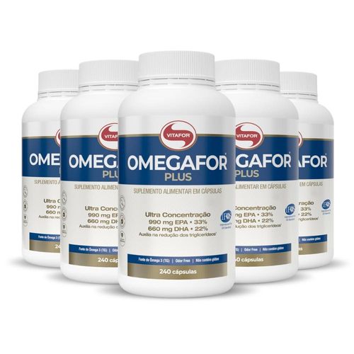 Kit 5 Ômegafor Plus Vitafor 240 cápsulas