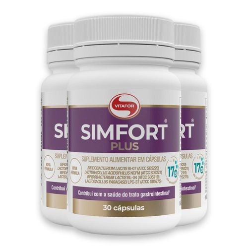 Kit 3 Simfort Plus Vitafor 30 Cápsulas