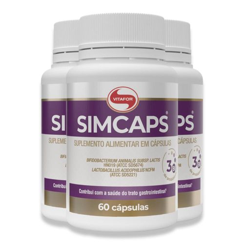 Kit 3 Simcaps Vitafor 60 Cápsulas