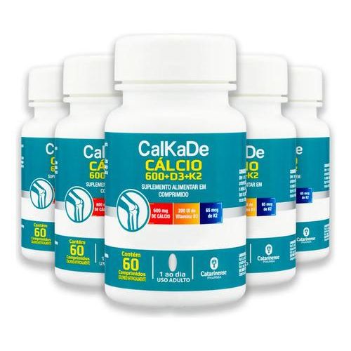 Kit 5 Calkade Cálcio Catarinense 60 Comprimidos