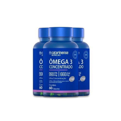 Kit 3 Ômega 3 Concentrado Catarinense 60 capsulas