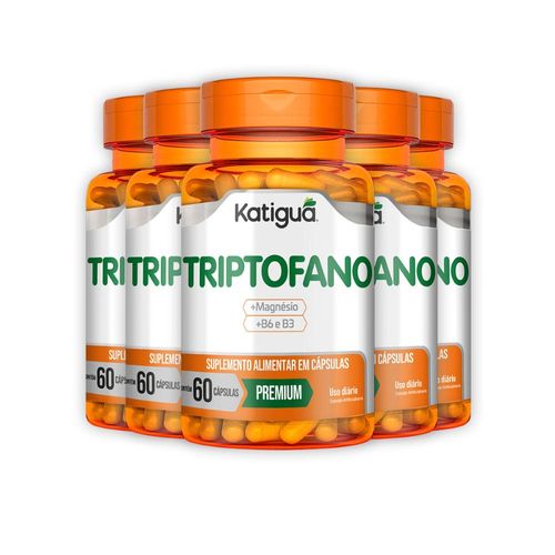 Kit 5 Triptofano+Magnésio Katiguá 60 Cápsulas