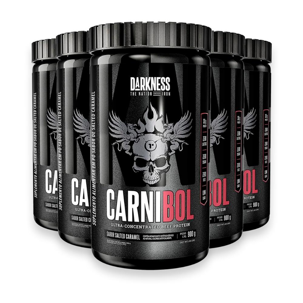 Kit 5 Proteína de Carne Darkness Caramelo Salgado 900g