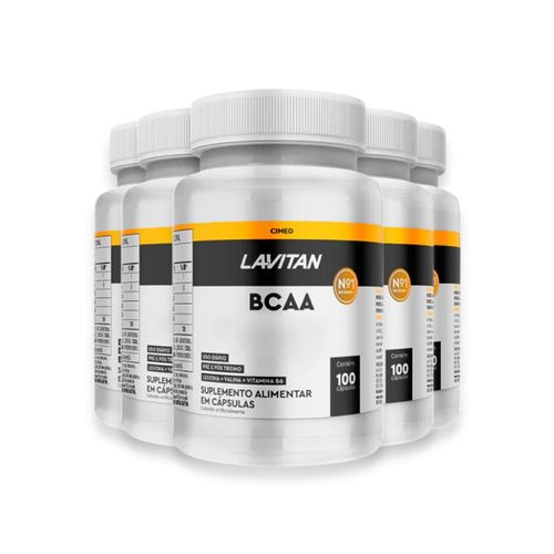 Kit 5 BCAA Lavitan 100 Cápsulas