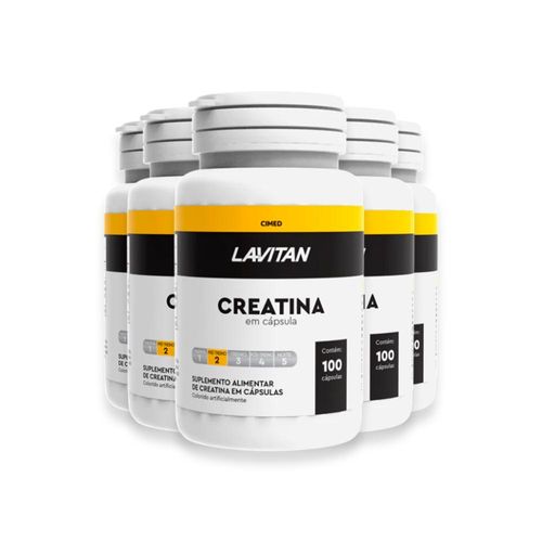 Kit 5 Creatina Lavitan 100 Cápsulas