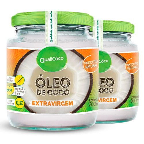 Kit 2 Óleo de Coco Extra Virgem 200ml Qualicôco