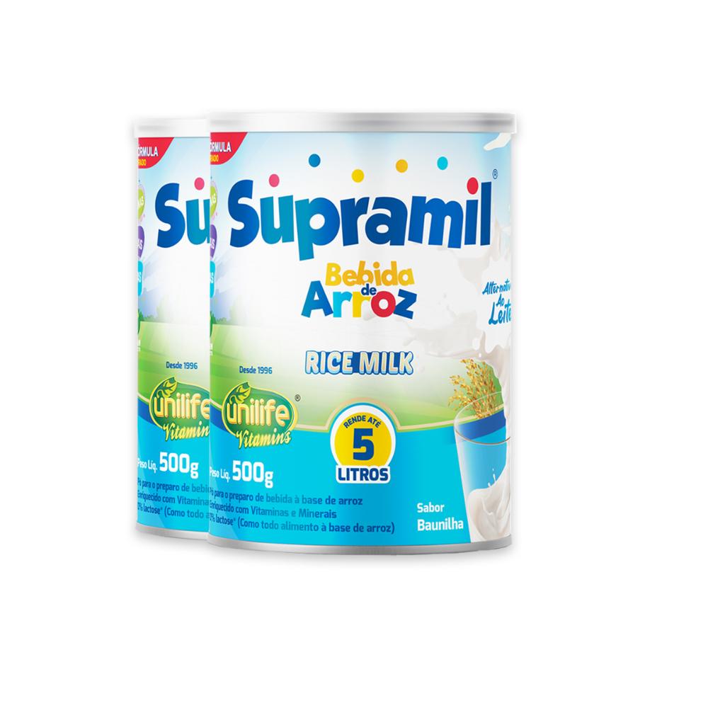 Kit 2 Supramil Bebida Rice Milk Unilife 500g W1789c0669r34735