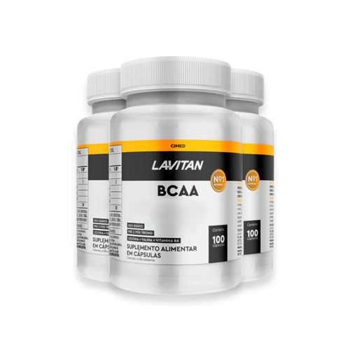 Kit 3 BCAA Lavitan 100 Cápsulas