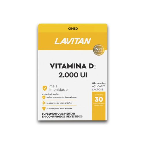 Vitamina D3 Lavitan 2000UI 30 Comprimidos Revestidos