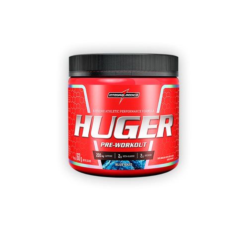 Pré Treino Huger Integral Medica Blue Razz 320g