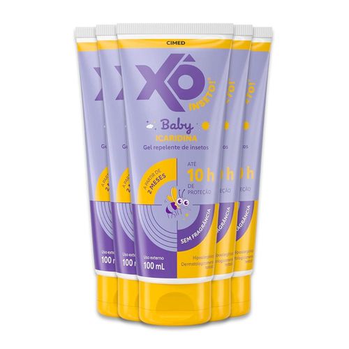 Kit 5 Gel Repelente Cimed  Xô Insetos Baby  100ml