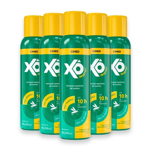 Kit 5 Repelente de Insetos Aerossol Xô Insetos Cimed 150ml