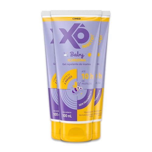 Kit 3 Gel Repelente Cimed  Xô Insetos Baby  100ml