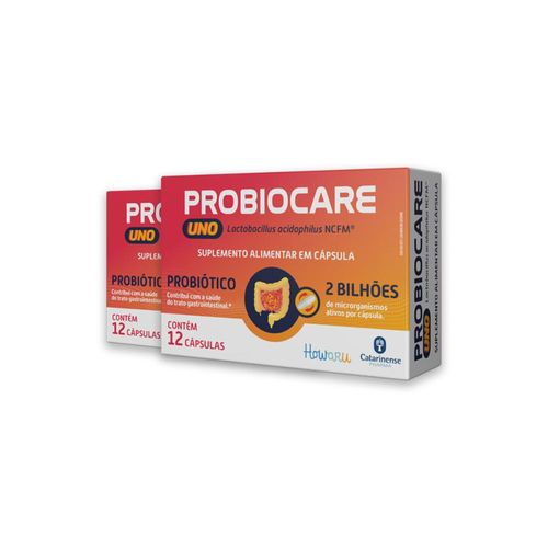 Kit 2 Probiocare Uno 12 Cápsulas Catarinense