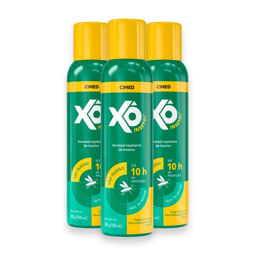 Kit 3 Repelente de Insetos Aerossol Xô Insetos Cimed 150ml