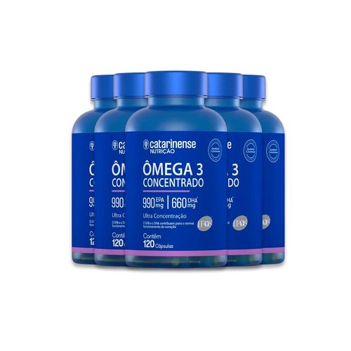 Kit 5 Ômega 3 Plus Catarinense 120 Cápsulas