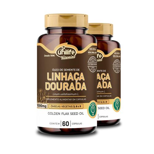 Kit 2 Óleo Linhaça Unilife 1000mg 60 Cápsulas