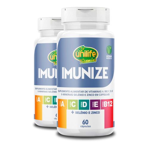 Kit 2 Imunize Vitaminas e Zinco Unilife 60 Cápsulas