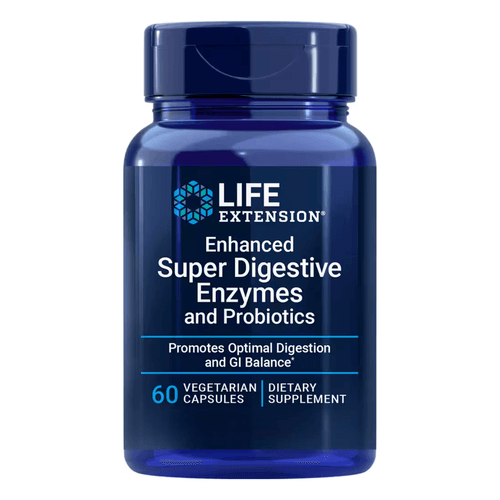 Super Enzimas Digestivas com Probióticos 60 Cápsulas Life Extension