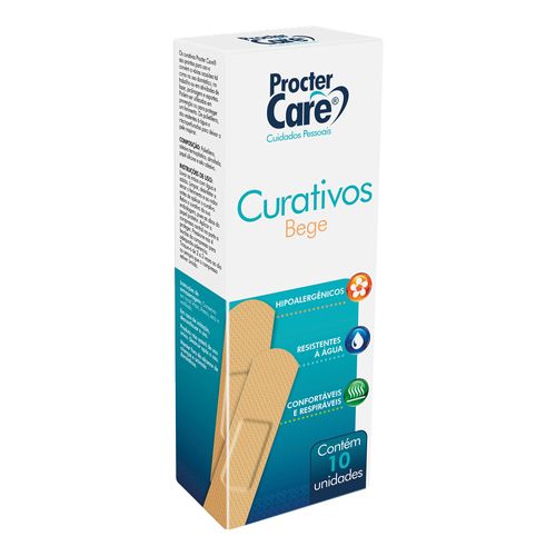 Curativo Bege Retangular 10 Unidades Procter Care