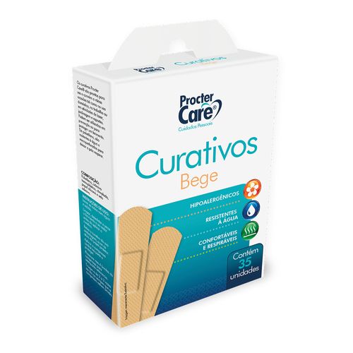 Curativo Bege Retangular 35 Unidades  Procter Care