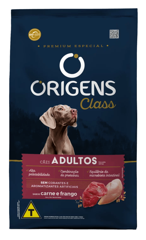 Ração Origens Class Cães Adultos Carne e Frango 15kg