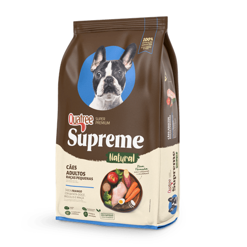 Ração Quatree Supreme Cães Adultos Raças Pequenas Frango e Batata Doce - 10,1kg