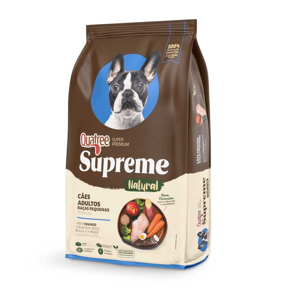 Ração Quatree Supreme Cães Adultos Raças Pequenas Frango e Batata Doce - 10,1kg
