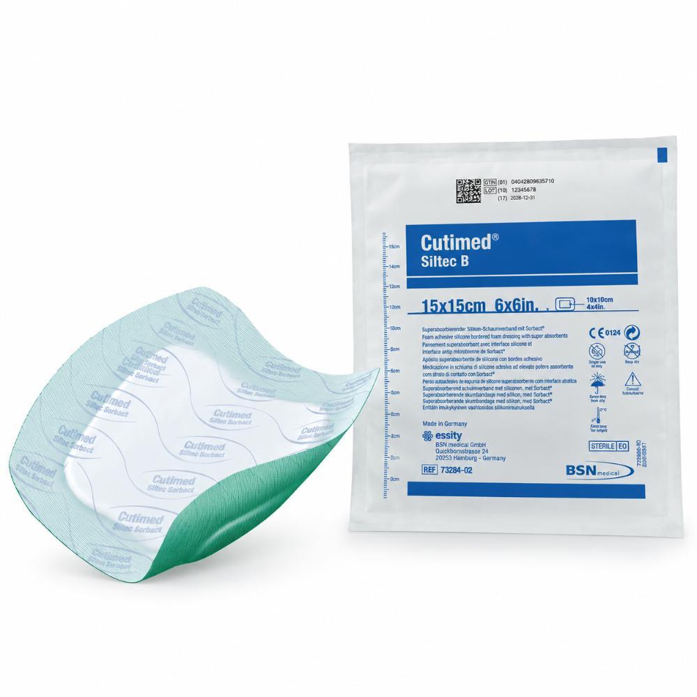Cutimed Siltec Sorbact B 15 x 15 cm - Essity