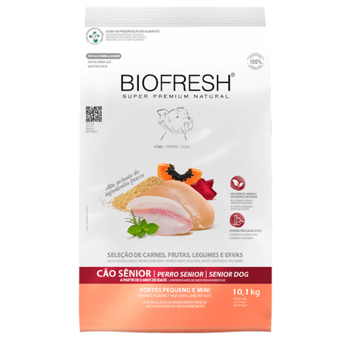 Ração Biofresh Cães Sênior Raças Pequenas e Mini – 10,1Kg