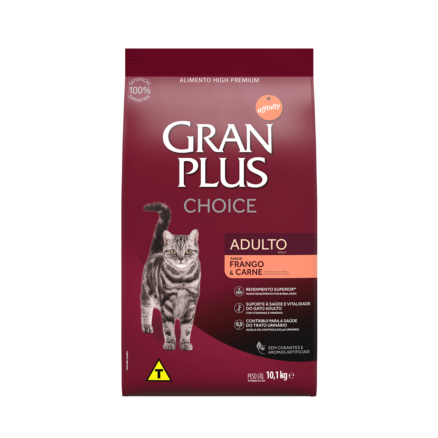Ração Gran Plus Choice Gatos Adultos Frango e Carne 10,1kg