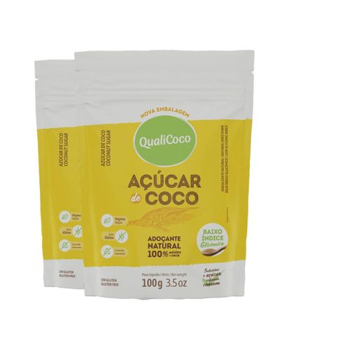 Kit 2 Açúcar de Coco 100g Natural Qualicoco