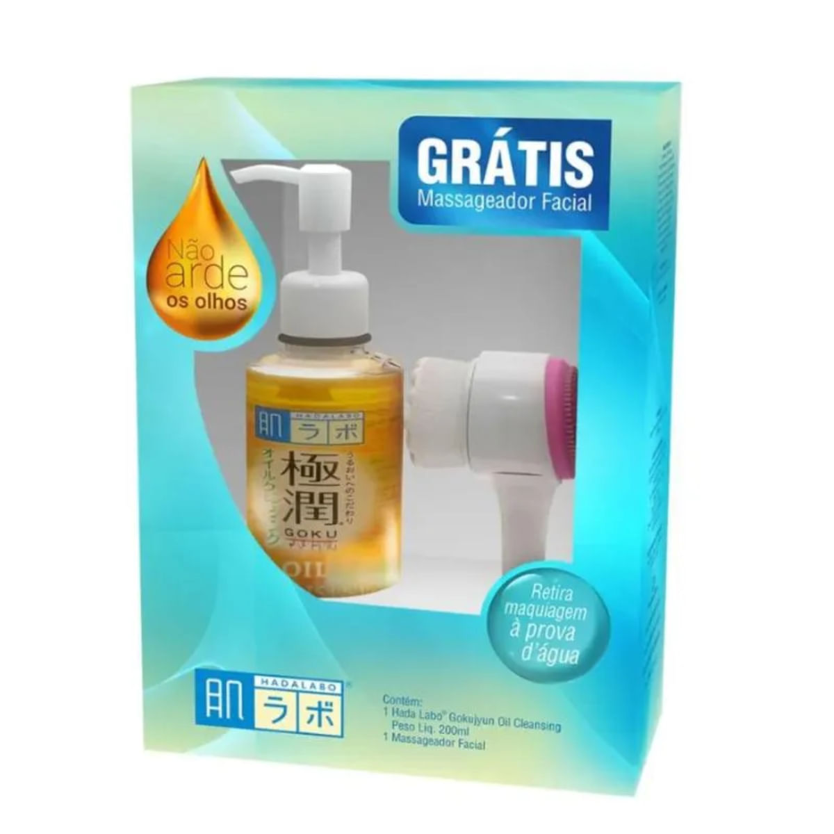 Kit Limpeza Cleasing Oil 200ml + Massageador Facial - Hada Labo