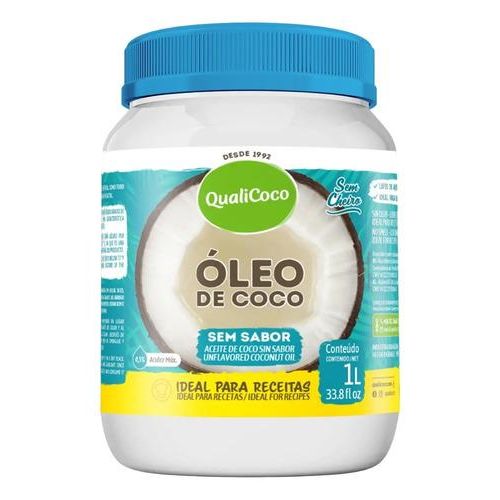 Óleo de coco Sem sabor Qualicoco 1 litro
