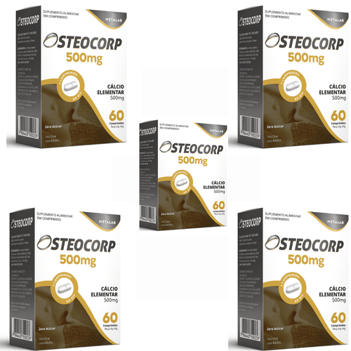 Kit 5x Osteocorp 500mg Com 60 Comprimidos