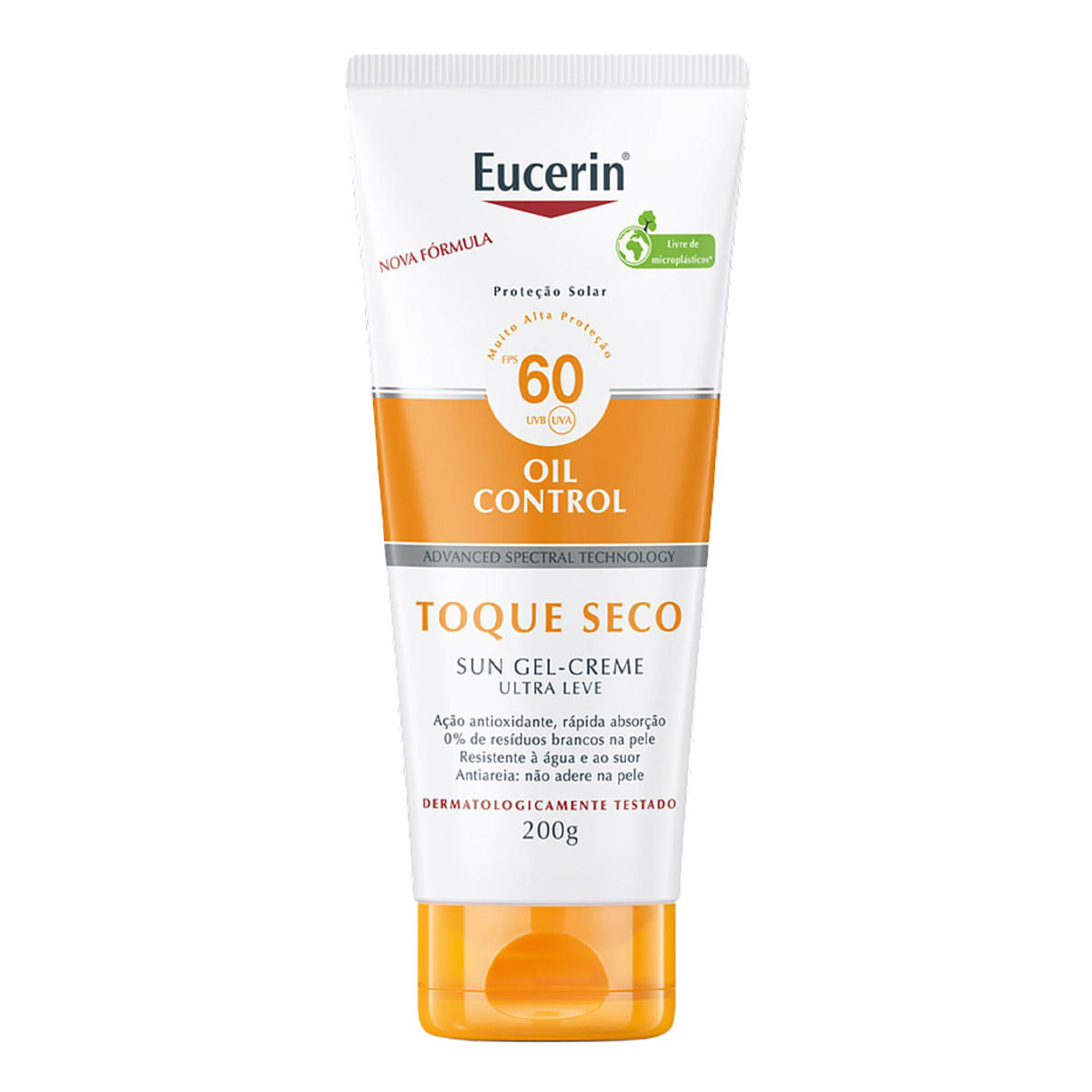 Protetor Solar Corporal Eucerin FPS 60 Sun Oil Control Toque Seco 200ml Loção