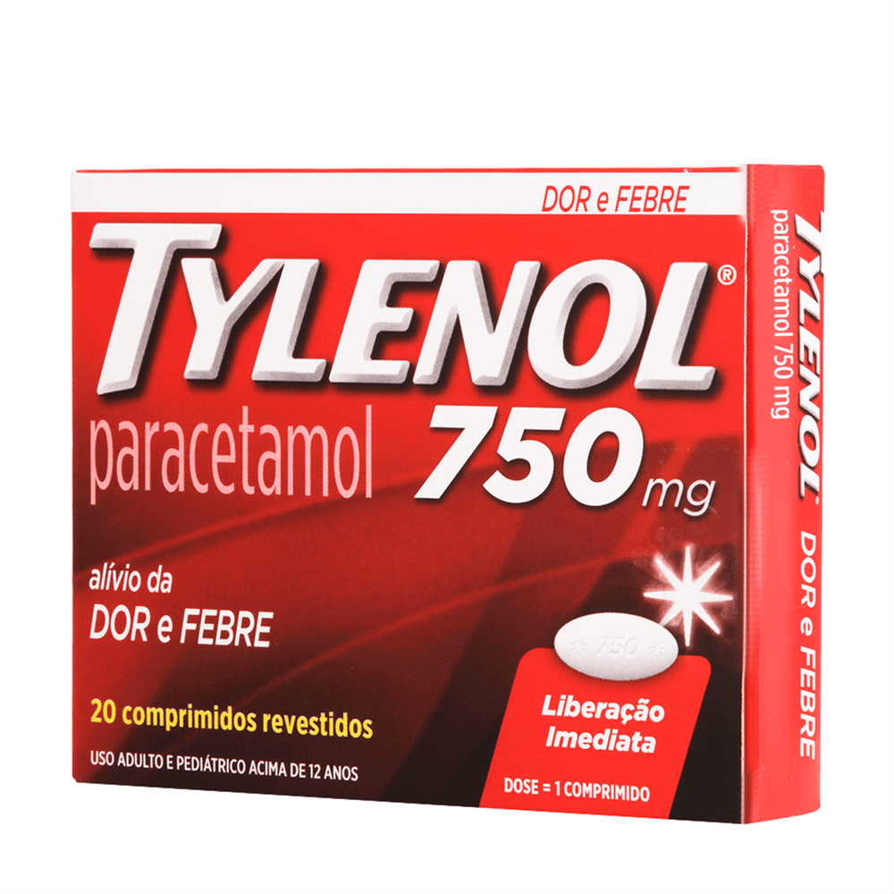 Tylenol 750Mg 20 Comprimidos Drogaria Sao Paulo