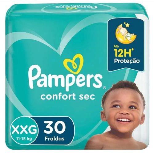 FRALDA PAMPERS CONFORT SEC XXG - 30 UNIDADES