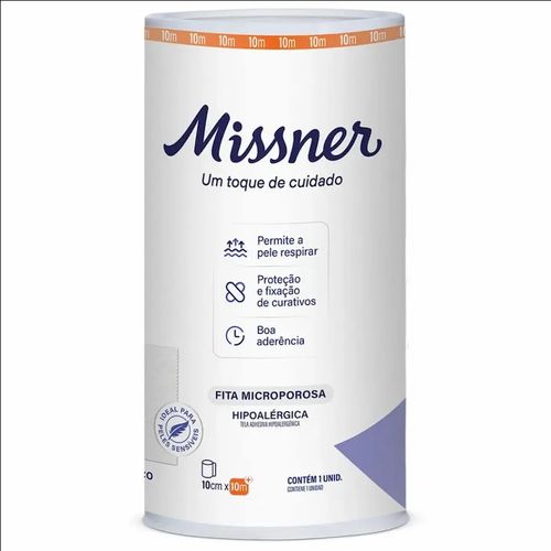 FITA MICROPOROSA MISSNER 10CM X 10M
