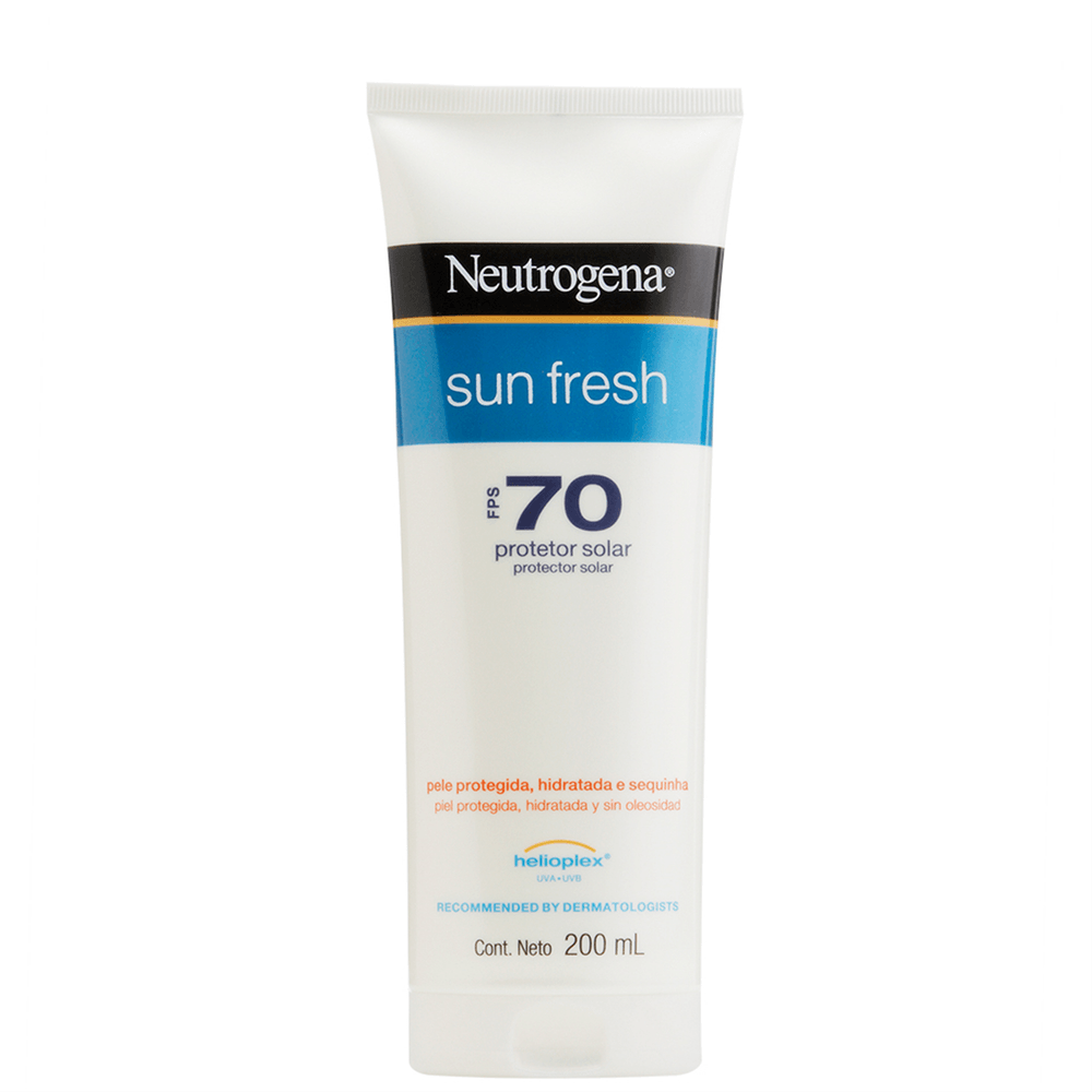 Neutrogena Sun Fresh 70 Com Cor Resenha Protetor Solar Neutrogena Sun Fresh FPS 70 200ml - Drogaria Sao Paulo
