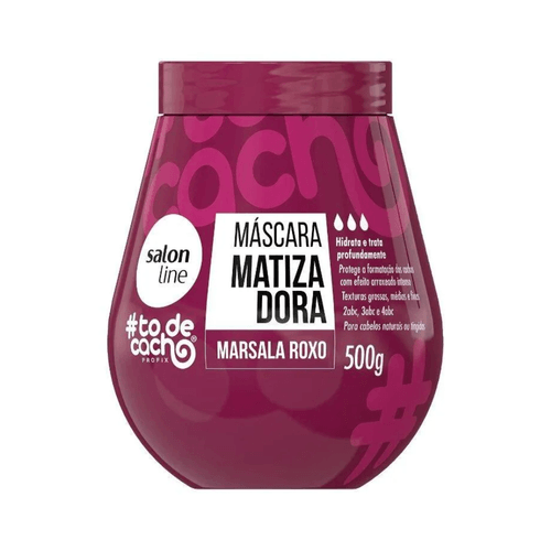Máscara Matizadora Salon Line todecacho Marsala Roxo 500g