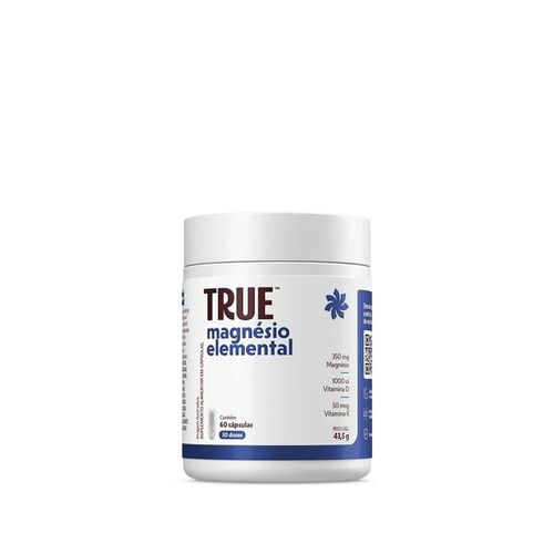 True Source Magnésio Elemental 60 Cápsulas
