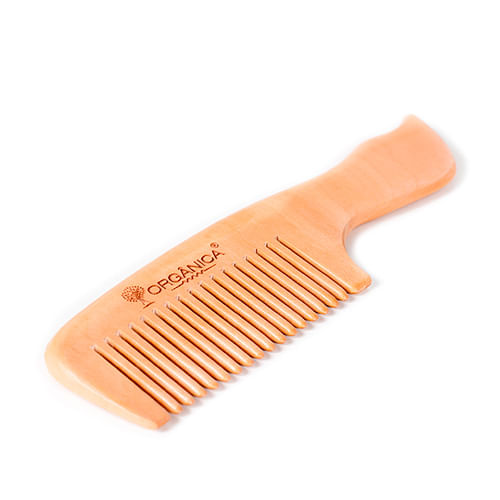 Pente de Cabelo Orgânica Dentes Largos em Madeira