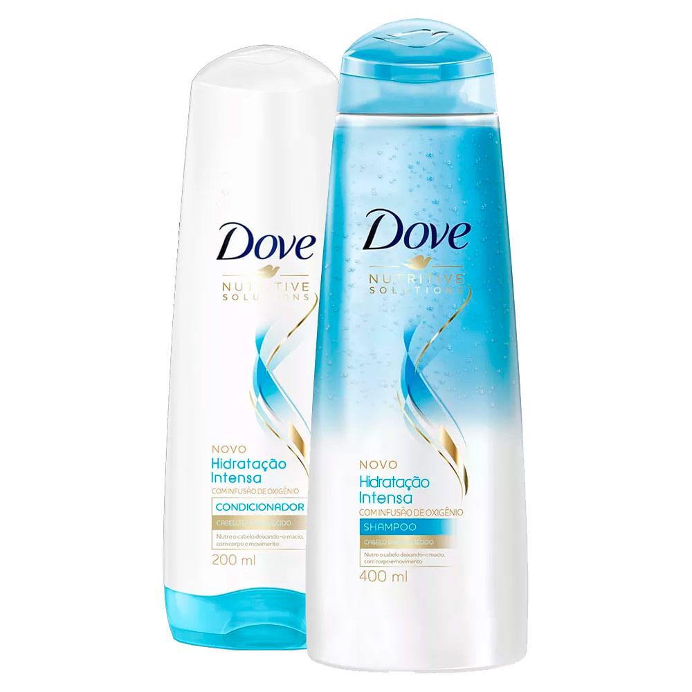 Kit Dove Hidratação Intensa Oxigênio Shampoo 400ml + Condicionador