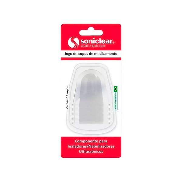 Kit Copo Inalador Soniclear 15 Unidades