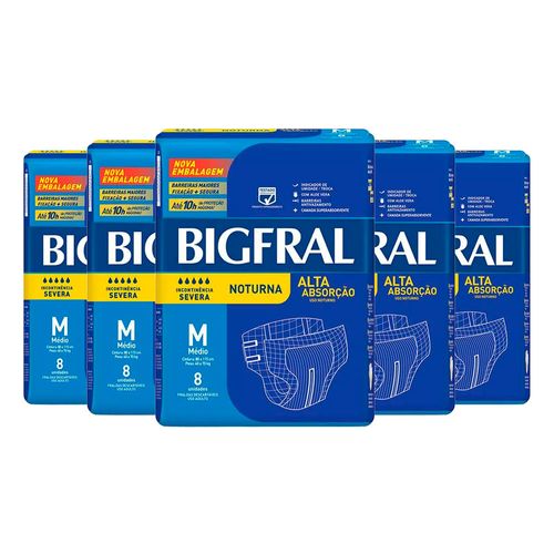 Kit-5-Fralda-Geriatrica-Bigfral-Noturna-Media-40-Tiras-Drogaria-SP-9033003