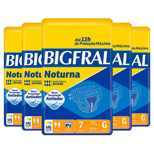 Kit-5-Fralda-Geriatrica-Bigfral-Noturna-Grande-35-Tiras-Drogaria-SP-9033004